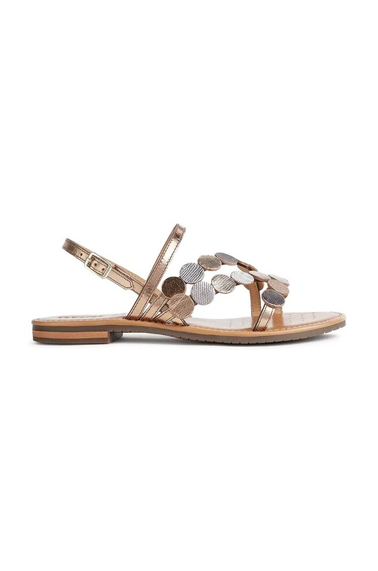 Geox sandały skórzane D SOZY S X płaski brązowy D25LXX.0CFZ0.C6008