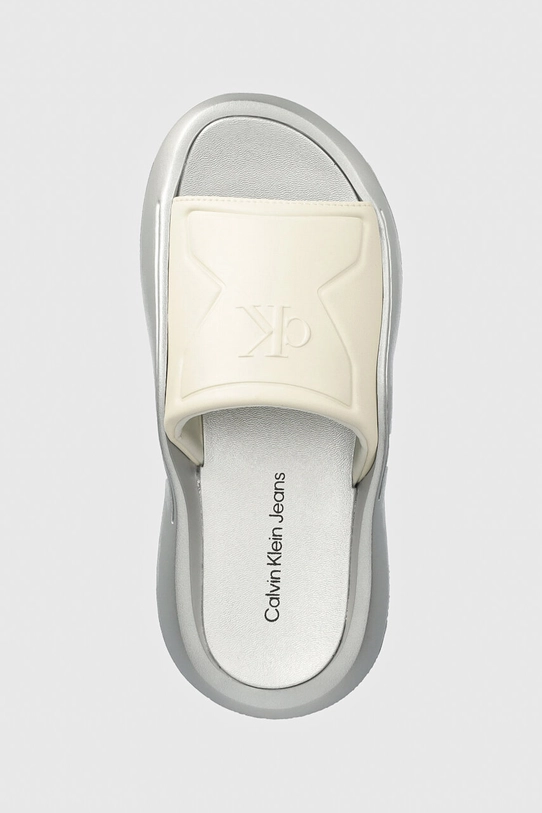 Calvin Klein Jeans klapki HYBRID SANDAL MG MR srebrny YW0YW01338