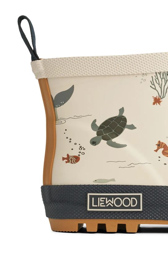 Băieți Liewood cizme copii Tekla Printed Rainboot LW17782 bej