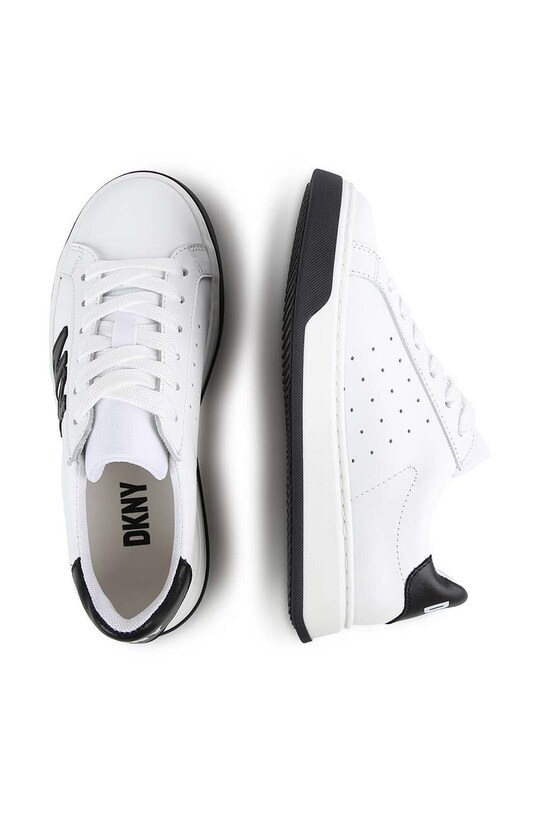 Dkny teniși din piele copii D60124.36.39 alb