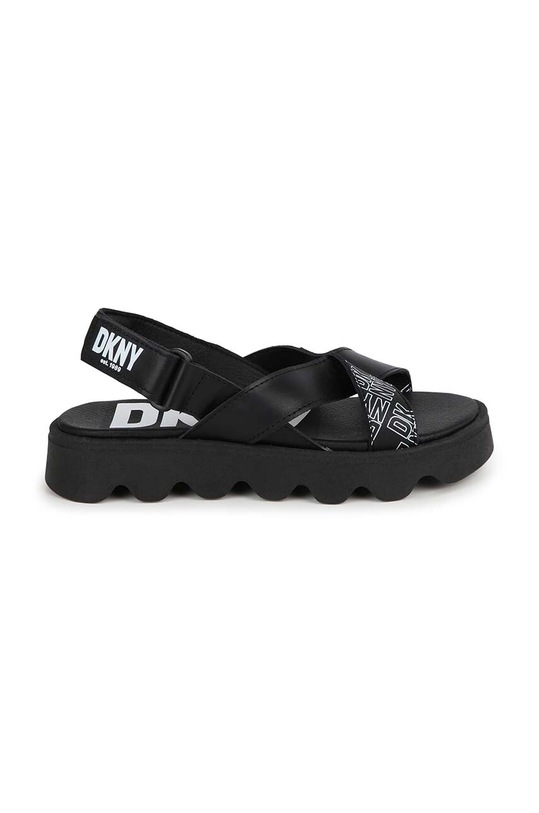Detské kožené sandále Dkny D60126.27.35 čierna SS24