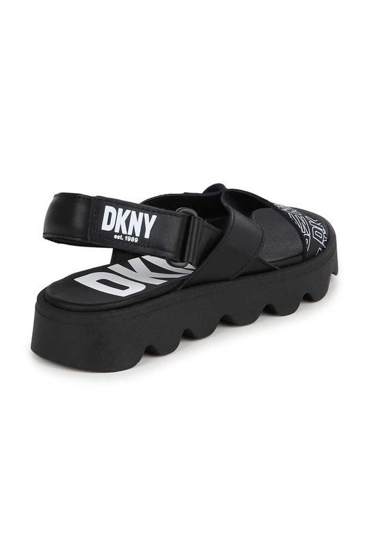 Dievča Detské kožené sandále Dkny D60126.27.35 čierna