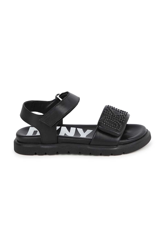 Dječje kožne sandale Dkny D60127.36.38 crna SS24