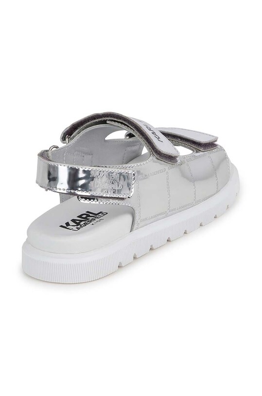 Fete Karl Lagerfeld sandale din piele pentru copii Z30003. gri