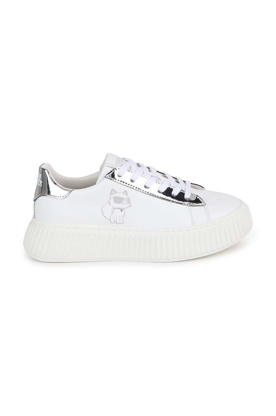 Karl Lagerfeld sneakersy skórzane dziecięce Z30007.36.39 biały SS24