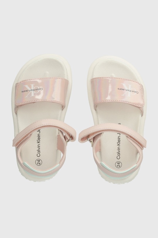 Calvin Klein Jeans sandały dziecięce Planet friendly różowy V1A2.80818.24.29