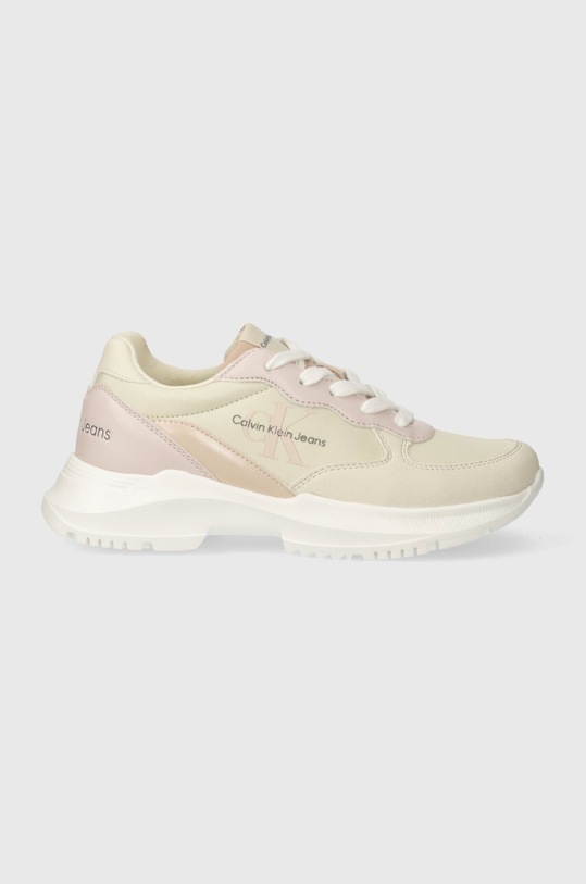 Calvin Klein Jeans sneakersy dziecięce syntetyczny beżowy V3A9.80809.35.39