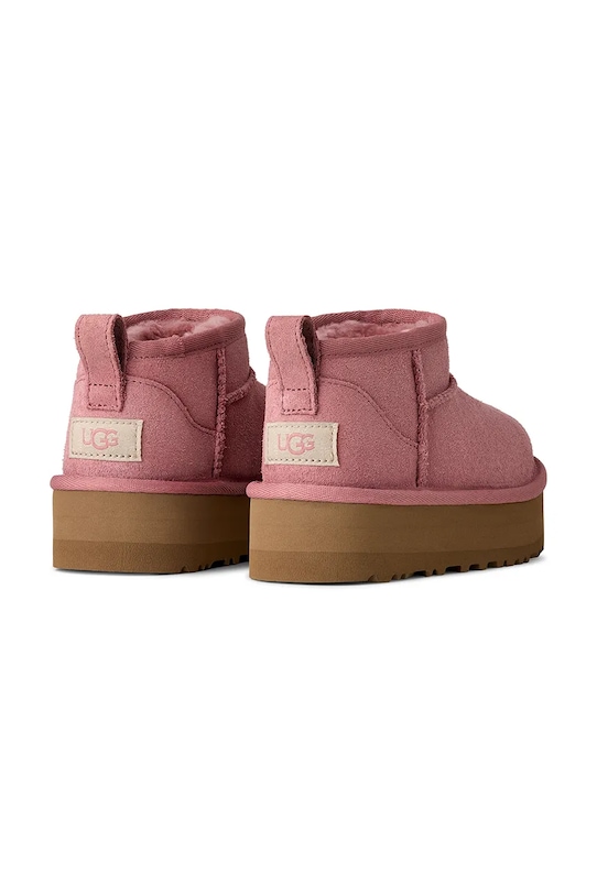 Κοριτσίστικα Μπότες χιονιού σουέτ για παιδιά UGG CLASSIC ULTRA MINI PLATFORM 1157791K ροζ