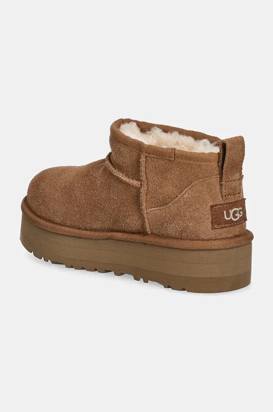 Dziewczynka UGG śniegowce zamszowe dziecięce CLASSIC ULTRA MINI PLATFORM 1157791K brązowy