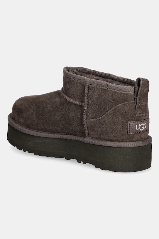 DÍVKA Dětské semišové sněhule UGG CLASSIC ULTRA MINI PLATFORM 1157791K hnědá
