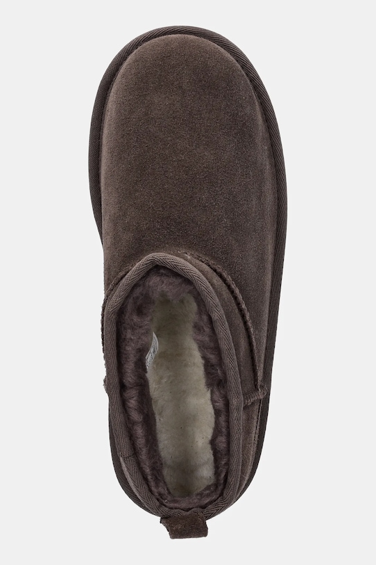 Dětské semišové sněhule UGG CLASSIC ULTRA MINI PLATFORM hnědá 1157791K