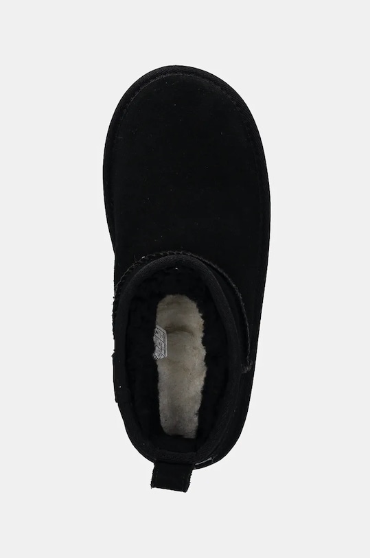 UGG gyerek hócipő velúrból CLASSIC ULTRA MINI PLATFORM fekete 1157791K