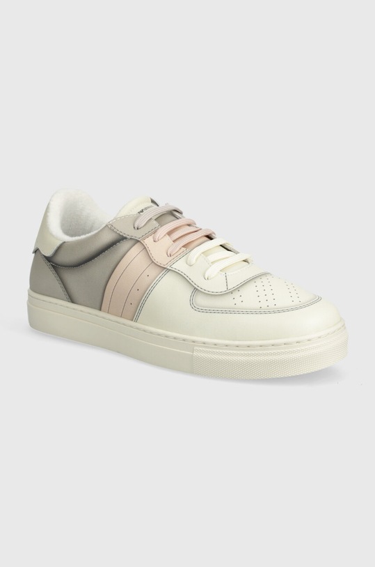 Kožené tenisky Emporio Armani povrstvená useň béžová XXX011.XOI79