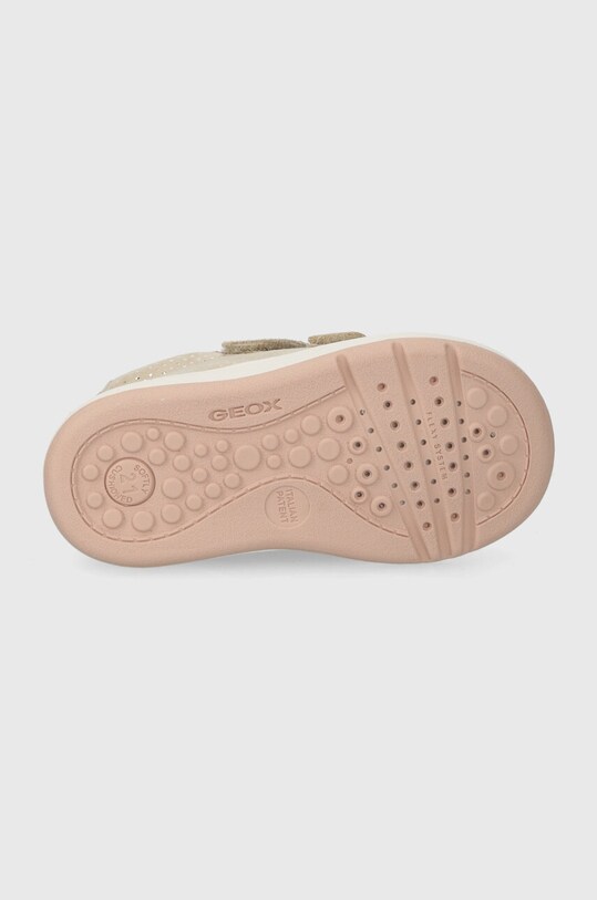 Geox sneakers de piele întoarsă pentru copii BIGLIA B044CC.00722.18.26 bej