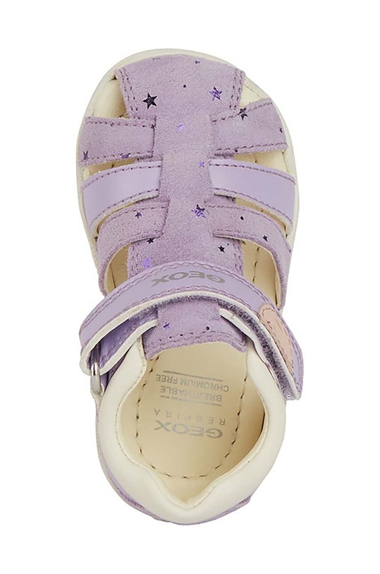 Geox sandały skórzane dziecięce SANDAL MACCHIA B254WB.007BC.18.26 fioletowy