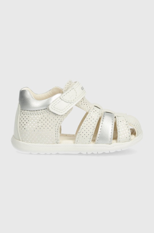 Detské semišové sandále Geox SANDAL MACCHIA semišová koža strieborná B254WB.007NF.18.26