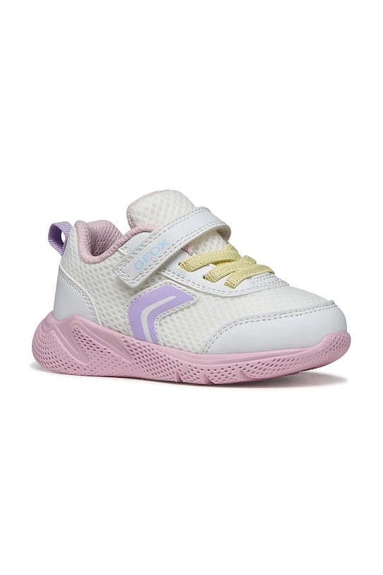 Παιδικά sneakers Geox SPRINTYE απομίμηση λείου δέρματος λευκό B454TD.01454.20.27