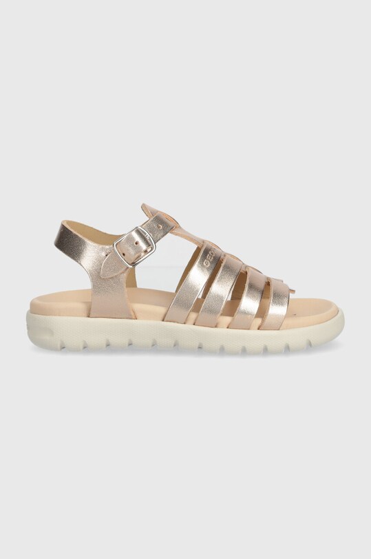 Geox sandale din piele pentru copii SANDAL SOLEIMA aur J35GSB.000CF.24.27