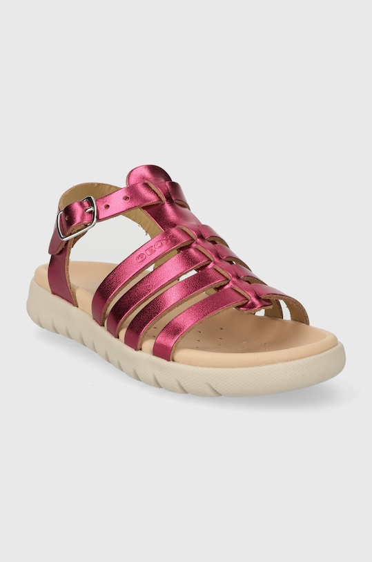 Geox sandale din piele pentru copii SANDAL SOLEIMA J35GSB.000CF.24.27 violet SS25