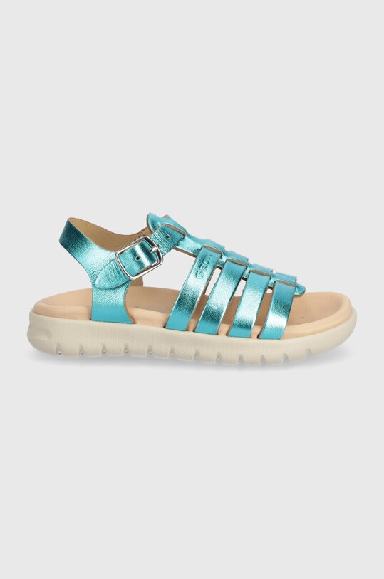 Geox sandały skórzane dziecięce SANDAL SOLEIMA J35GSB.000CF.24.27 turkusowy SS25