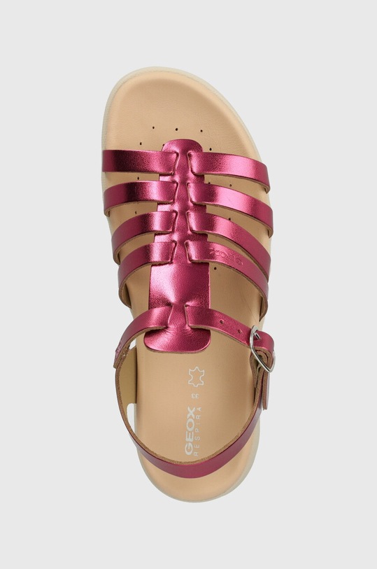 Детски сандали от кожа Geox SANDAL SOLEIMA розов J35GSB.000CF.28.35