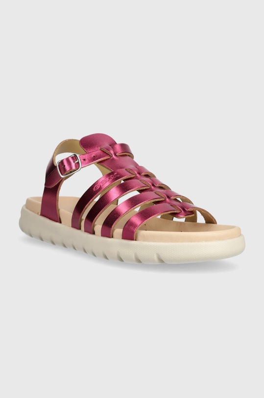 Detské kožené sandále Geox SANDAL SOLEIMA J35GSB.000CF.36.39 fialová SS25