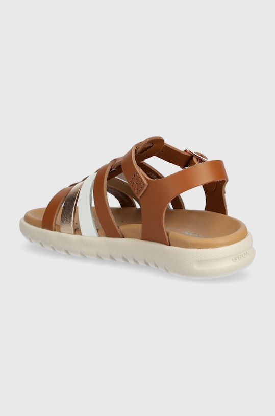 Fete Geox sandale din piele pentru copii SANDAL SOLEIMA J35GSB.043CF.24.27 maro