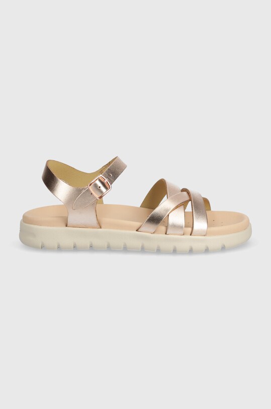 Detské kožené sandále Geox SANDAL SOLEIMA J45GSA.000CF.36.39 zlatá SS25