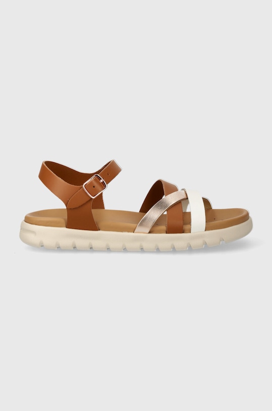 Dětské kožené sandály Geox SANDAL SOLEIMA J45GSA.043CF.36.39 hnědá SS24