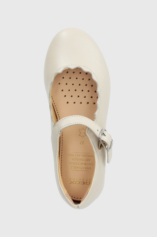 Geox baleriny skórzane dziecięce JR PLIE beżowy J4555C.00044.24.27