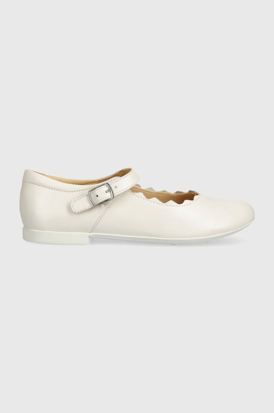 Geox baleriny skórzane dziecięce JR PLIE biały J4555C.00044.28.35