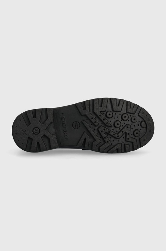 Geox mocasini din piele pentru copii J3620C.00043.28.31 negru