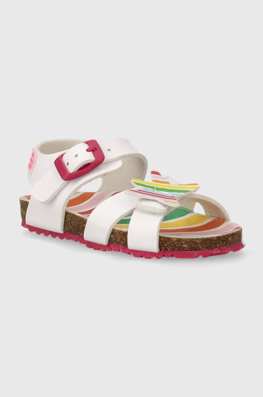 Agatha Ruiz de la Prada sandali per bambini finta pelle fiore bianco 242938.20.27