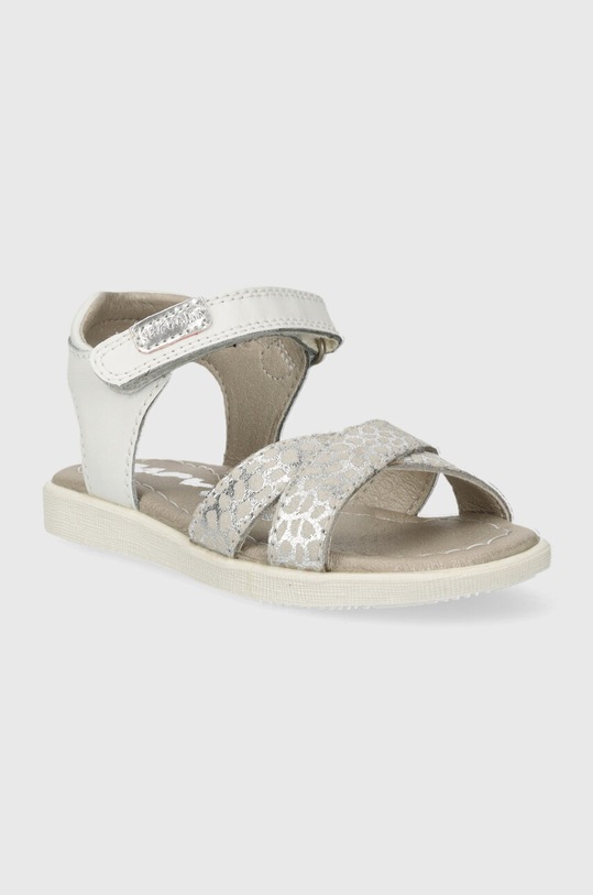 Garvalin sandale din piele pentru copii 242426.24.27 argintiu SS24