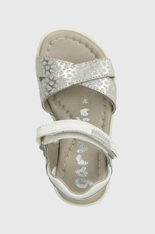 Garvalin sandale din piele pentru copii argintiu 242426.24.27