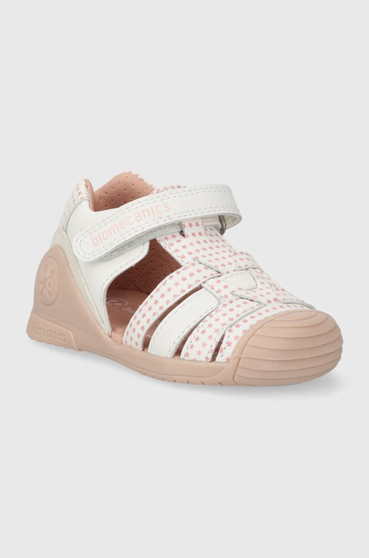 Biomecanics sandały skórzane dziecięce 242108 biały SS24