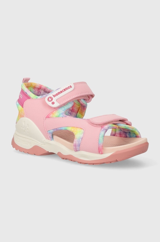 Biomecanics sandały dziecięce imitacja zamszu różowy 242284