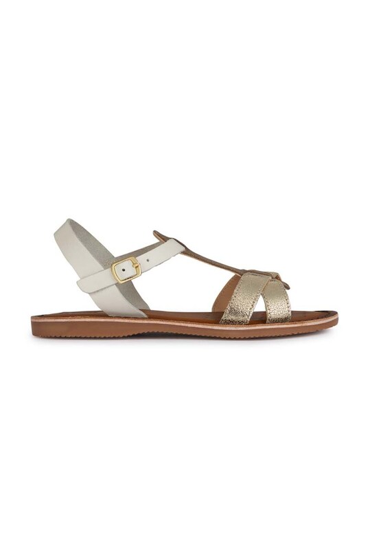 Geox sandale din piele pentru copii J45BSE.08577.28.35 aur SS24