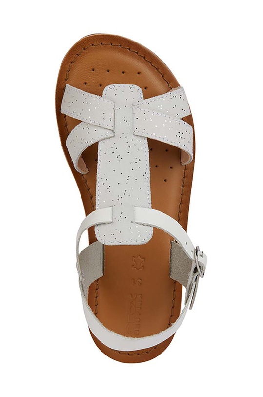Geox sandale din piele pentru copii J45BSE.0BS85.28.35 alb