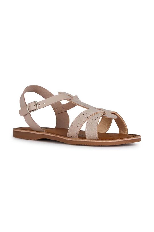 Geox sandale din piele pentru copii piele întoarsă roz J45BSE.0BS85.28.35