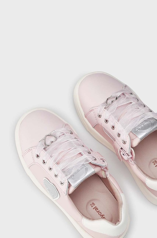 Mayoral sneakersy dziecięce imitacja skóry licowej różowy 43523.21B.Mini