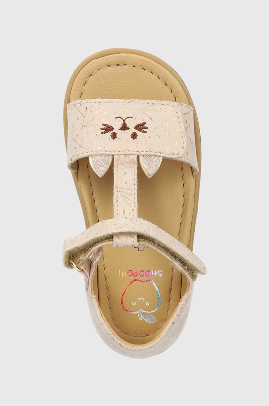 Shoo Pom sandale din piele intoarsa pentru copii TITY MIAOU bej Q4LEDG04.24.27