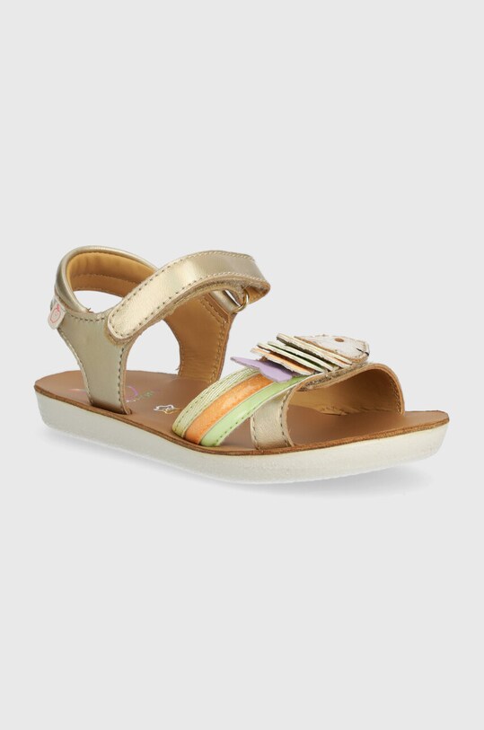 Shoo Pom sandale din piele pentru copii GOA BUBULLE aur Q4NBDK04.25.27