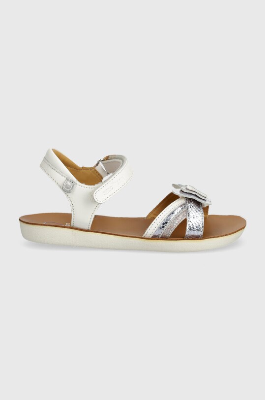 Shoo Pom sandale din piele pentru copii GOA FLY Q4NDBI04.28.32 alb SS24
