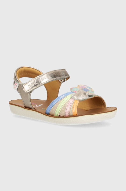 Shoo Pom sandale din piele pentru copii GOA HEART bej Q4NEDF04.25.27