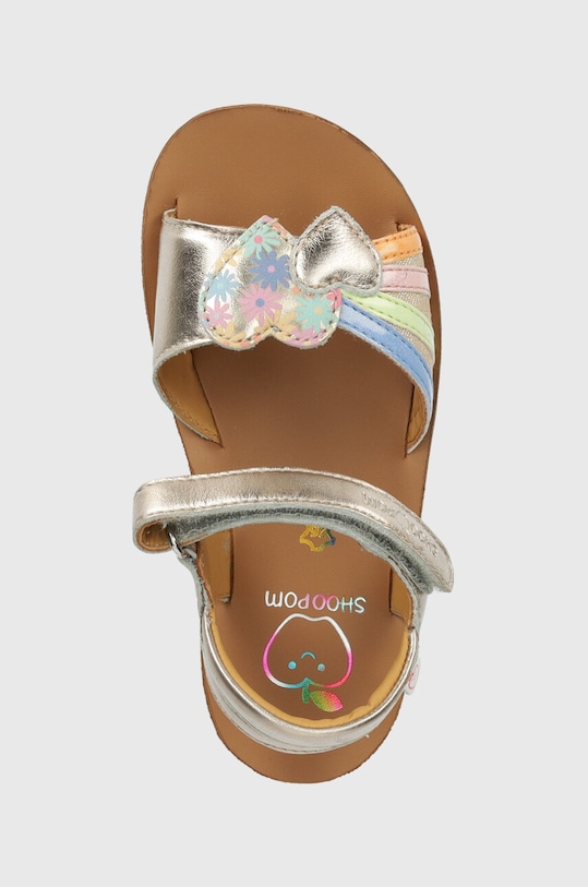 Shoo Pom sandały skórzane dziecięce GOA HEART beżowy Q4NEDF04.25.27