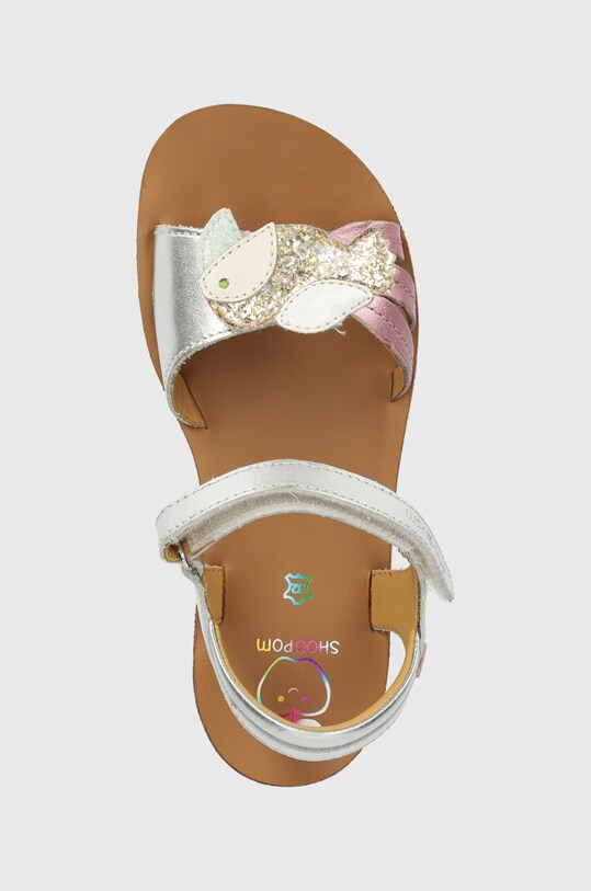Detské kožené sandále Shoo Pom GOA TOUCAN strieborná Q4NNAW04.28.32