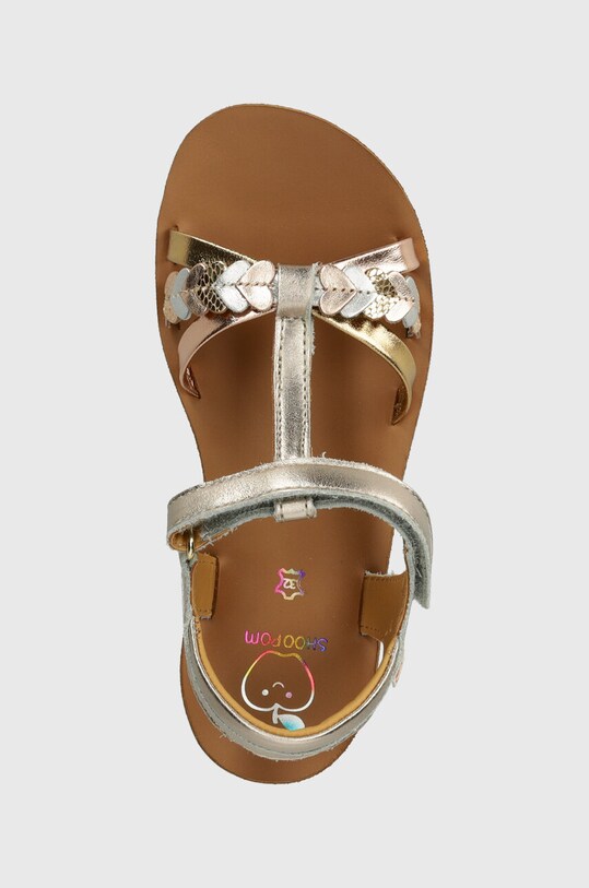 Παιδικά δερμάτινα σανδάλια Shoo Pom GOA TRESSE LOVE μπεζ Q4NODF04.30.32