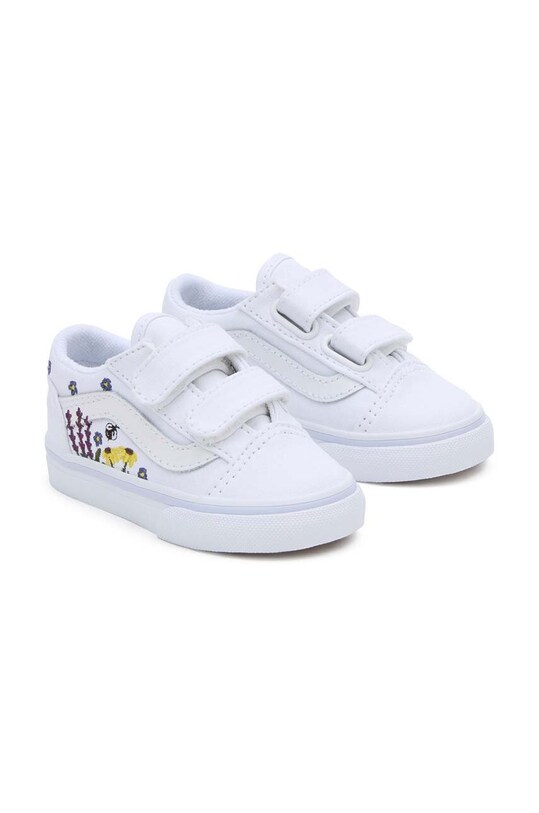Dziewczynka Vans tenisówki dziecięce Old Skool V VN000CRWAHP biały
