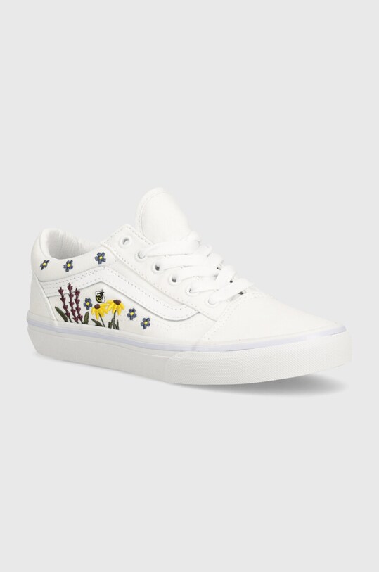 Vans tenisi copii JN Old Skool piele întoarsă alb VN0A4UHZAHP